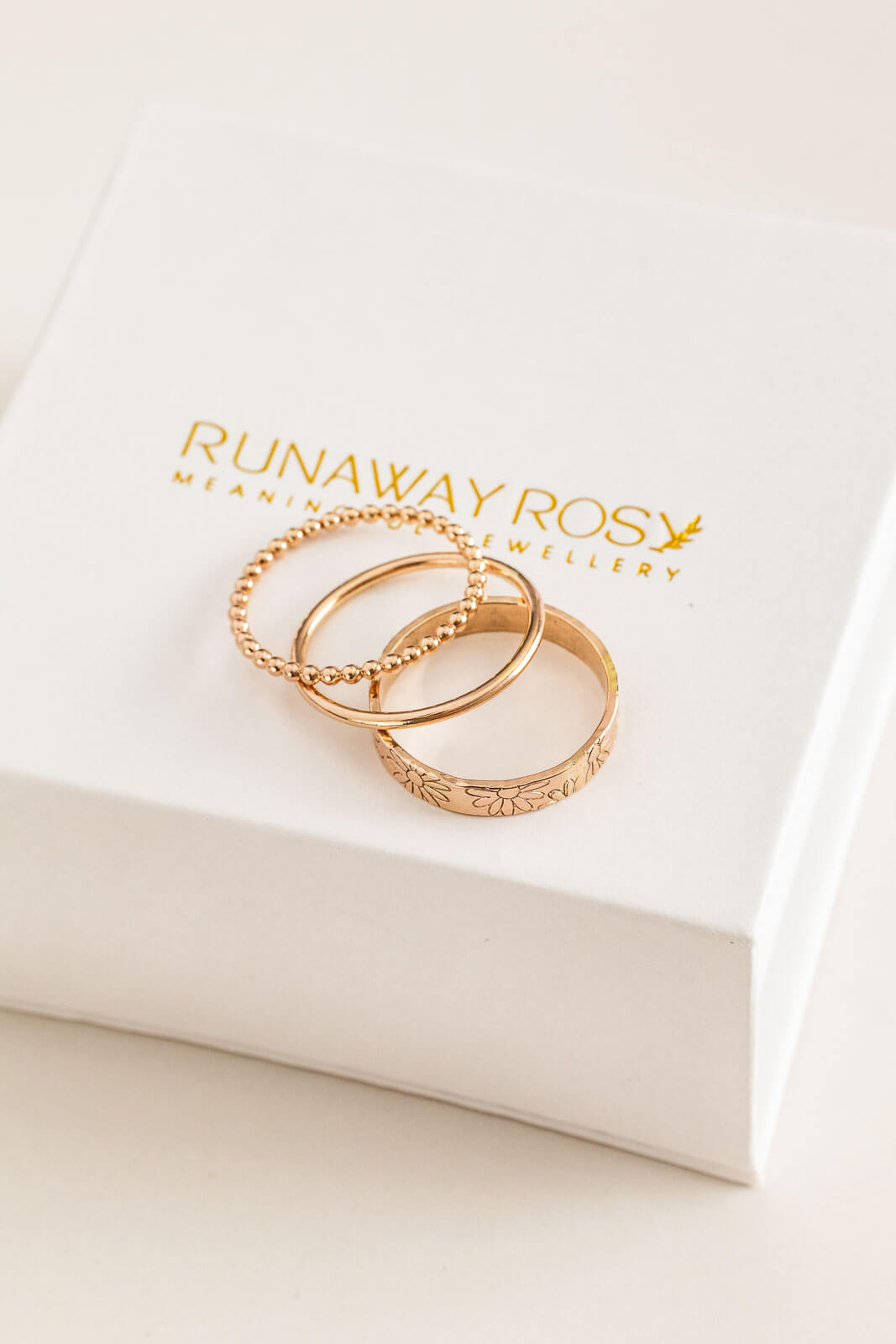 Rose gold deals ring set cheap