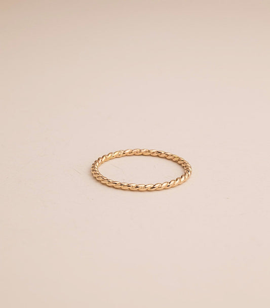 Coral - Twine Minimalist Ring