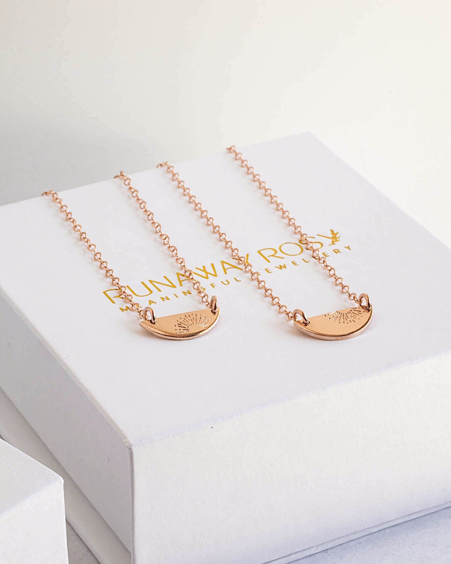 Half on sale gold necklace