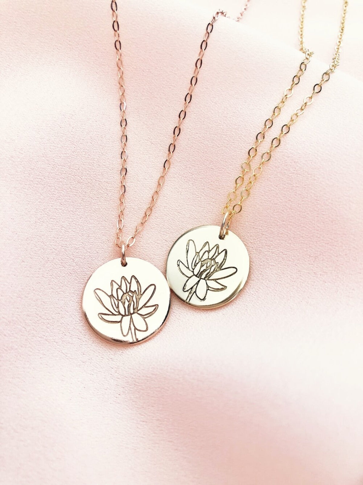 Personalized birth Flower name necklace – MONA BELLA CUSTOM JEWELRY DESIGN