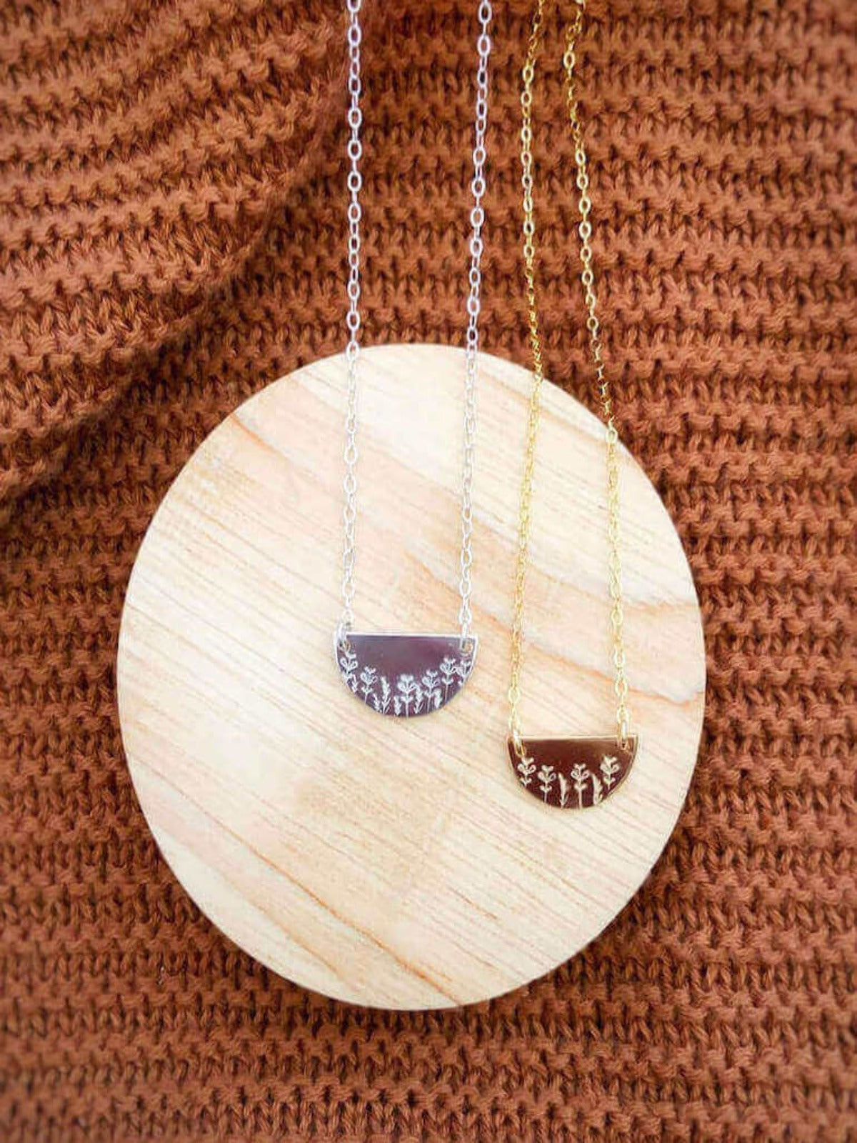 Half deals circle necklace